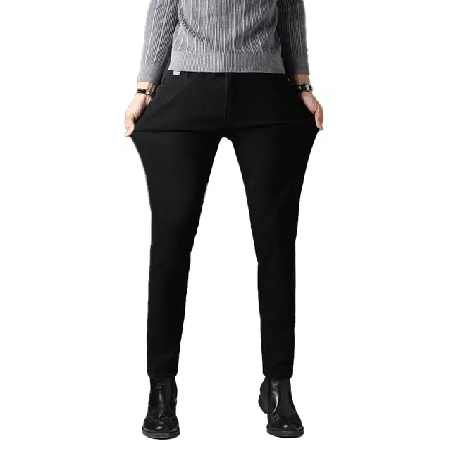 金盾 修身水洗基础简约直筒高街百搭休闲牛仔裤 男款 黑色