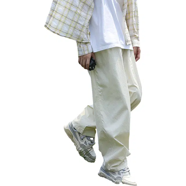 港仔文艺男 日系宽松直筒休闲裤 男款