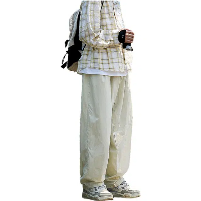 港仔文艺男 日系宽松直筒休闲裤 男款