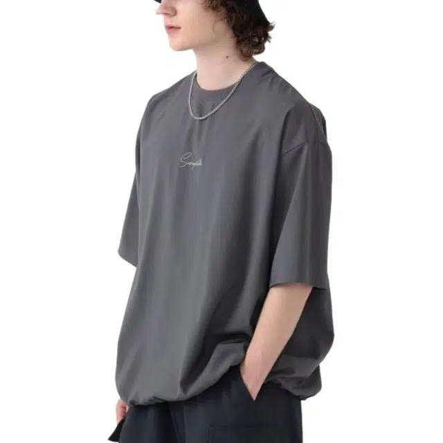 beams Embroidery Short Sleeve T-Shirt T