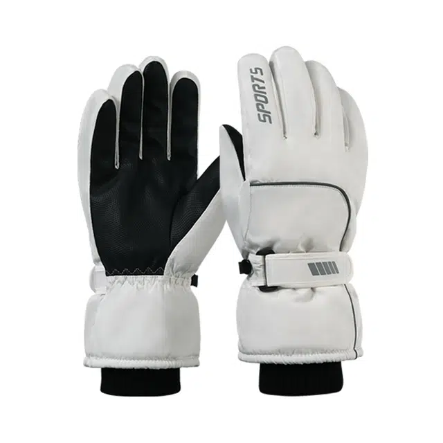 俞兆林 滑雪男士冬天骑行防寒防冻加绒加厚棉保暖电动车触屏掌心防滑防泼水面料 聚酯纤维 分指手套 男款