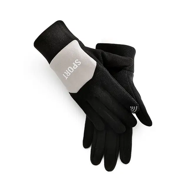 南极人 冬季加绒骑行户外防风防寒可触屏滑雪内胆五指 秋冬款 保暖手套 男女同款情侣款