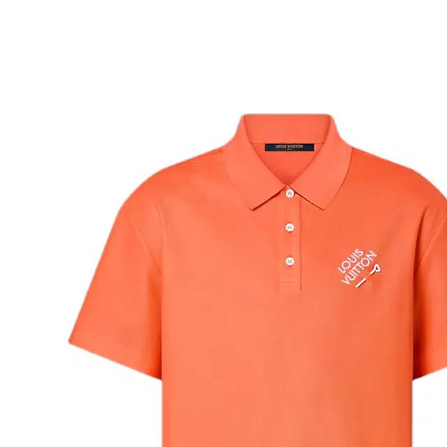 LOUIS VUITTON Embroidered Signature Cotton Polo Polo