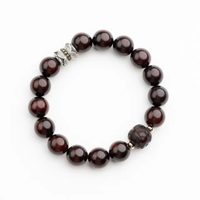 仙源 并蒂莲 好运莲莲 新中式文玩念珠 平安福礼盒 紫檀属 手串 男女同款情侣款