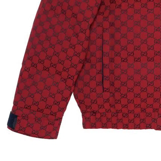 Gucci FW23 Printed Down Hoodie Jacket Red