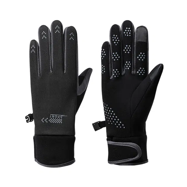 南极人 冬季防风防寒可触屏骑行电动车防滑加绒棉户外滑雪内胆秋冬款 加厚 保暖手套 女款