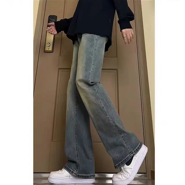 单爵 美式复古高街风多风格融合休闲百搭裤子牛仔裤 男女同款