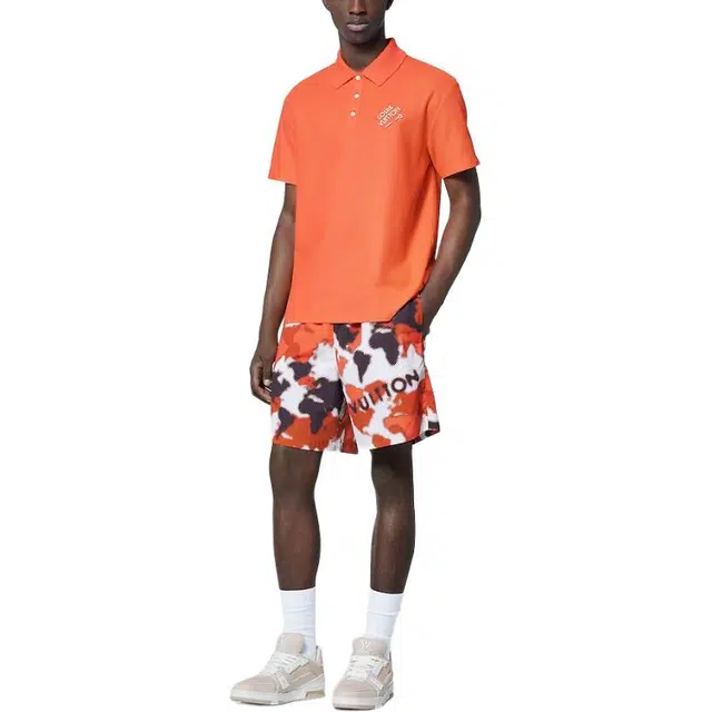 LOUIS VUITTON Embroidered Signature Cotton Polo Polo