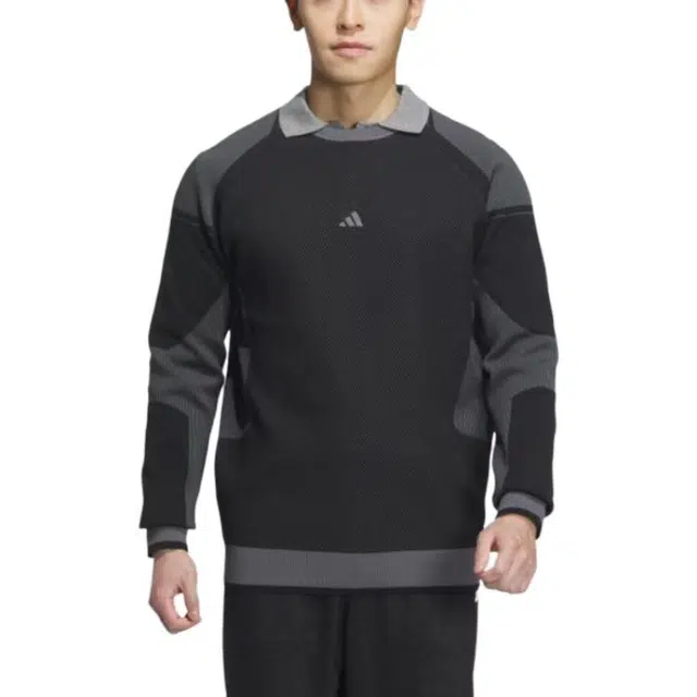 adidas Primeknit Round Neck Long Sleeve Pullover Sweater