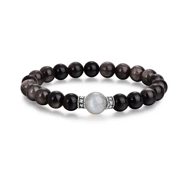 金六福吉祥 漫天星河 黑曜石 手串 女款