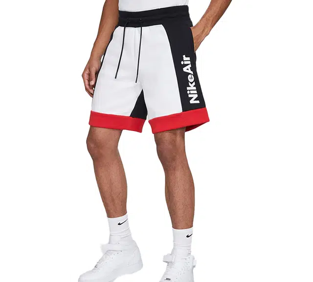Nike Air Fleece Shorts White Black