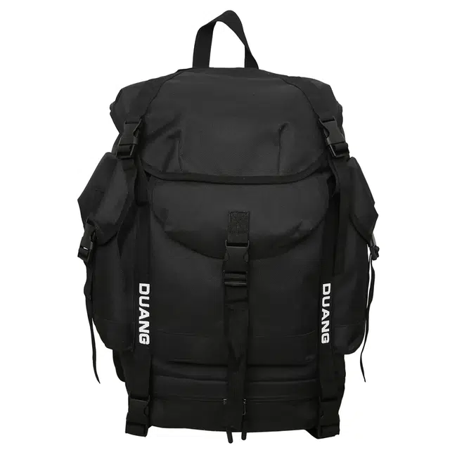 笛贝嘉 潮酷大容量旅行背包防水轻便百搭学生书包 牛津布 双肩包 大号 男女同款情侣款 黑色