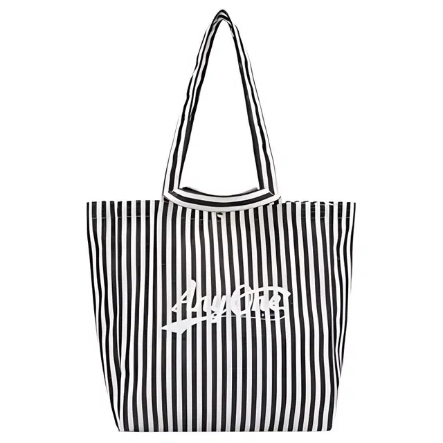 森马 时尚撞色条纹 帆布 单肩包帆布包 常规 女款 多色