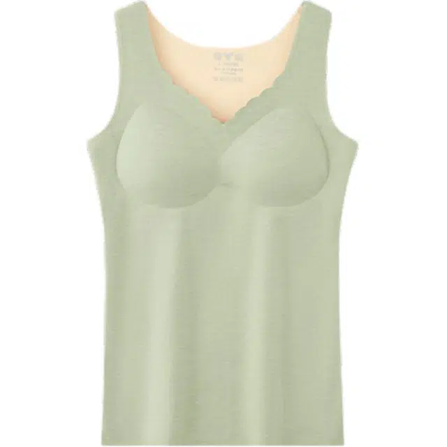 雅鹿 带胸垫无痕纯色内搭打底保暖上装 女款