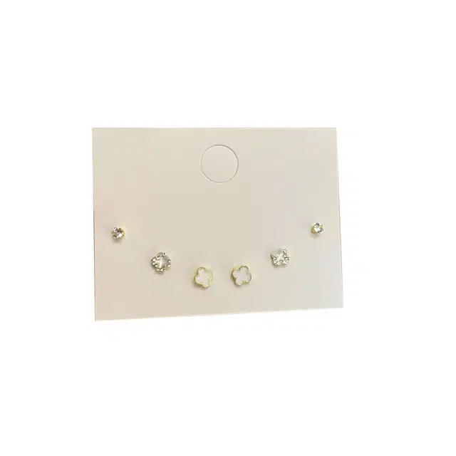 尚仟伊 精致小巧复古名媛风幸运四叶草六件套大气通勤风 合金 耳钉 女款