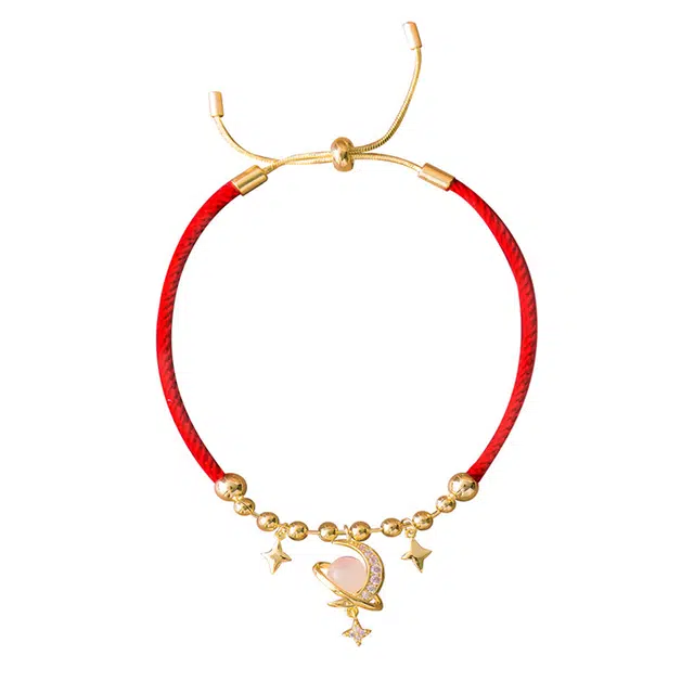 万娜 明月相思 小众编织绳设计 可调节 合金 手链 女款