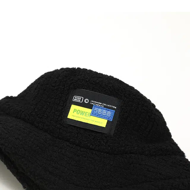 木林森 秋冬季百搭大头围显脸小御寒保暖 羊羔毛 渔夫帽 男女同款情侣款