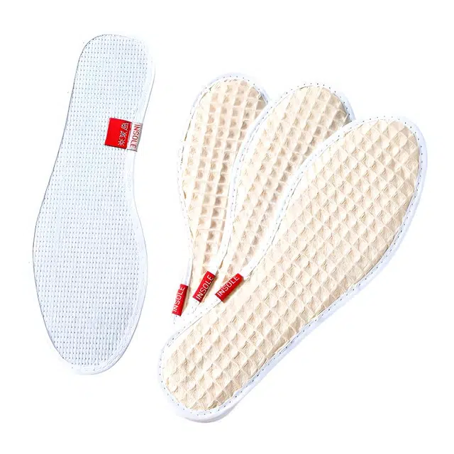 足印部落 艾草除臭透气吸汗防臭汗脚专用软底舒适纯棉布 蔺草+丽新布 鞋垫 男女同款情侣款