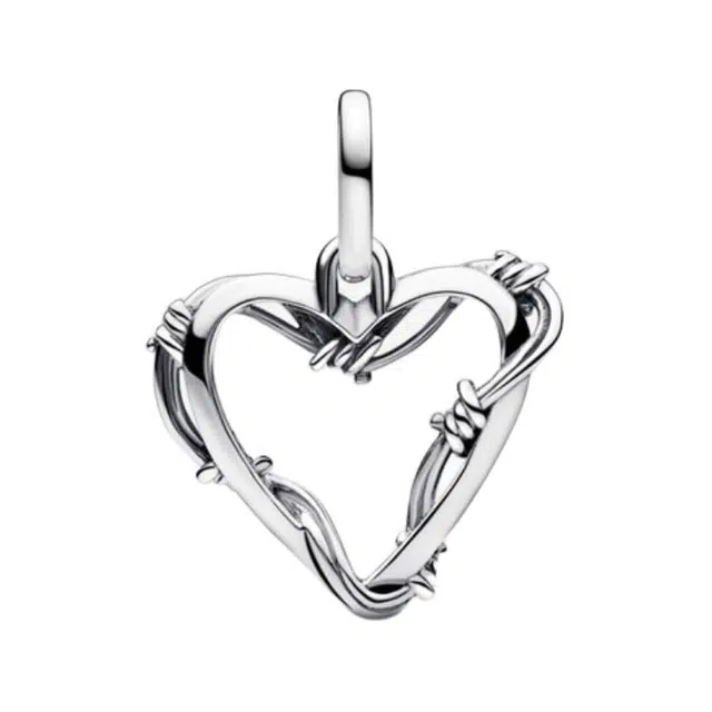 Pandora Wire Heart Pendant Silver