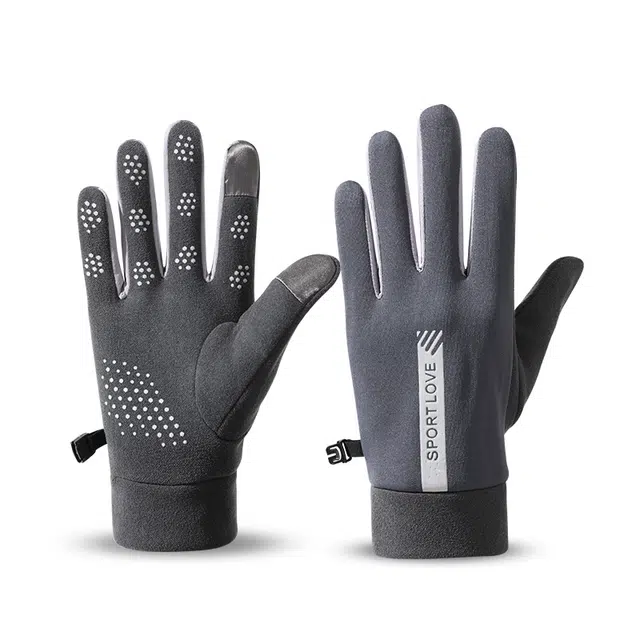 南极人 冬季加绒骑行防风防寒户外防泼水保暖触屏 秋冬款 运动手套 男女同款情侣款
