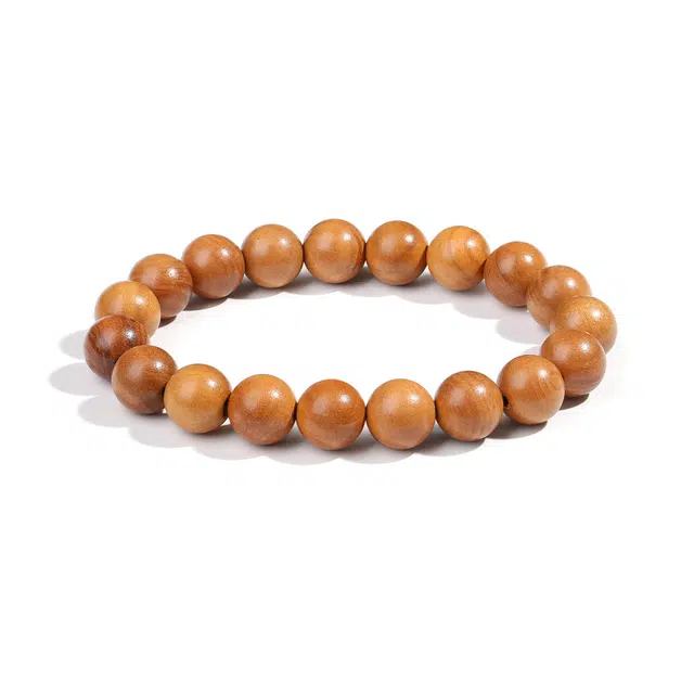 【普陀山官方已祝福】 普陀山文创 诸事顺利时来运转静心朱砂手链木质文玩盘玩佛珠手把件 礼盒 桃木 木作手串 男女同款情侣款