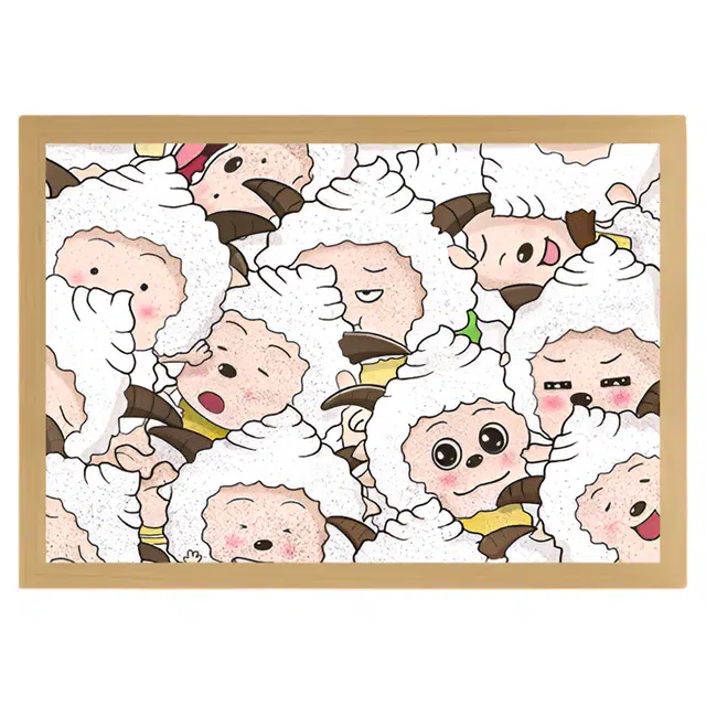 礼莎 懒羊羊卡通可爱灯光画小夜灯可充电 动漫周边