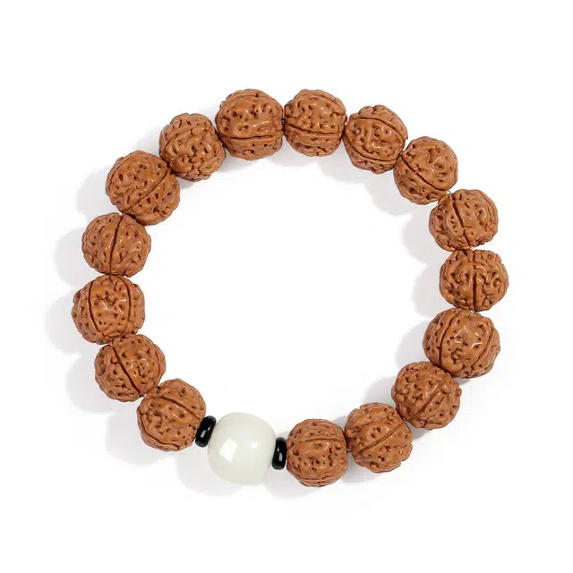 【普陀山官方已祝福】 普陀山文创 诸事顺利爆肉文玩佛珠单圈盘玩串 送礼礼盒装 金刚菩提 手串 男女同款情侣款