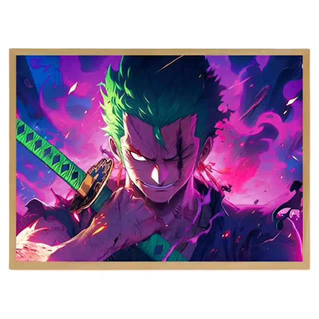 礼莎 罗罗诺亚·索隆 灯光画 创意相框装饰画小夜灯 动漫周边