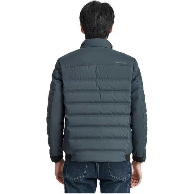 迪柯尼 简约立领舒适羽绒服 男款 灰蓝