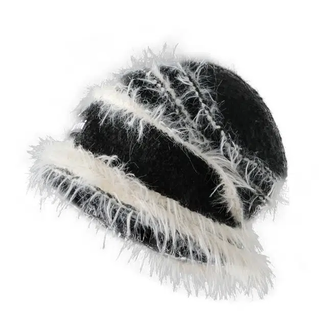 木林森 拼色条纹保暖护耳针织毛茸茸韩版秋冬百搭显脸小针织 棉 绒线帽 男女同款情侣款