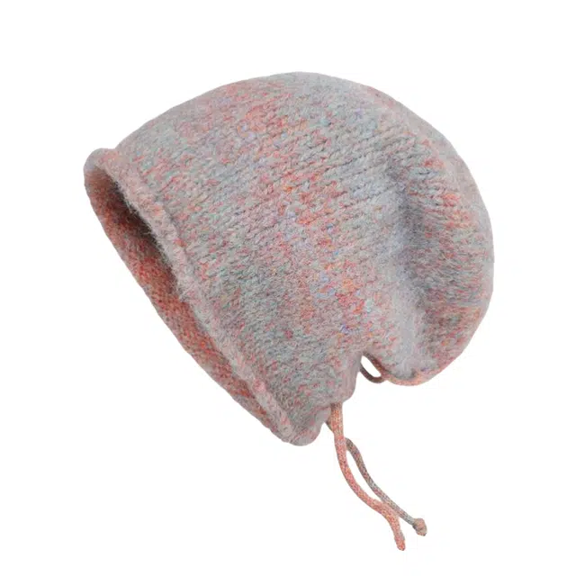 北极绒 渐变抽绳堆堆帽显脸小针织 羊毛 绒线帽 男女同款情侣款