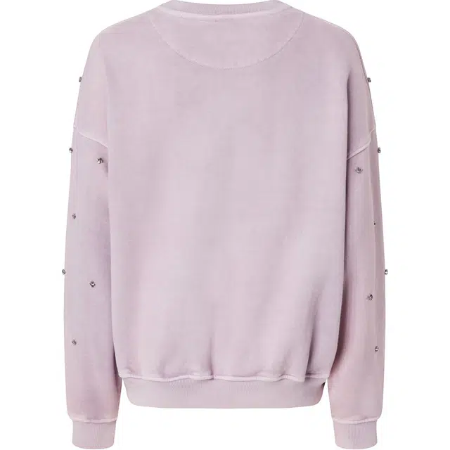 PINKO SS24 Applique Crewneck Sweatshirt Pink