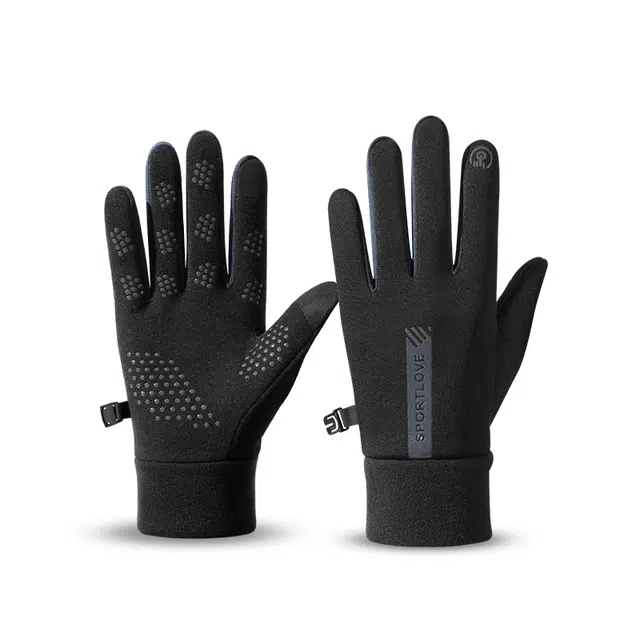 南极人 冬季骑行电动车防滑加绒加厚防风防寒开车保暖防泼水可触屏 秋冬款 运动手套 女款