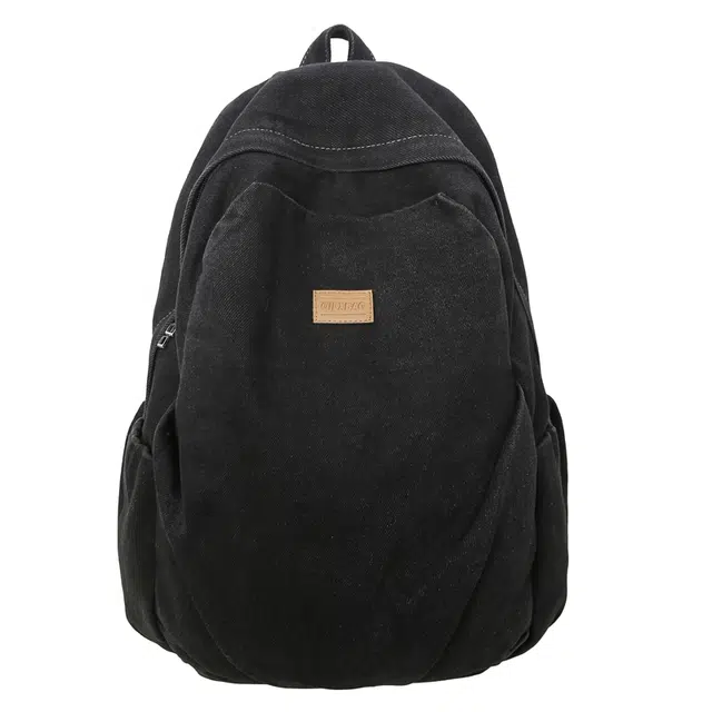 垣途者 小众休闲简约日常通勤时尚百搭 牛仔布 双肩包 女款 浅蓝色黑色深蓝色