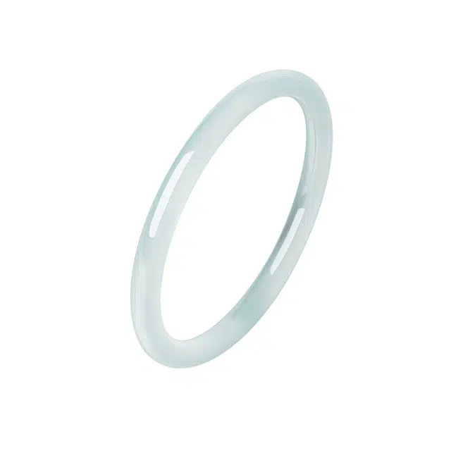 周大生 水天一色素玉素圈叮当镯新中式国风手饰上学通勤约会百搭精致国潮清冷贵气感镯子氛围感穿搭家人闺蜜爱人送礼好物 玉髓 手镯 女款