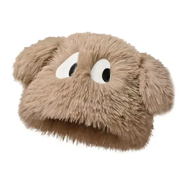 佩洛依 可爱卡通搞怪小狗 秋冬季加厚护耳毛绒毛保暖防寒针织 涤纶 绒线帽 男女同款情侣款