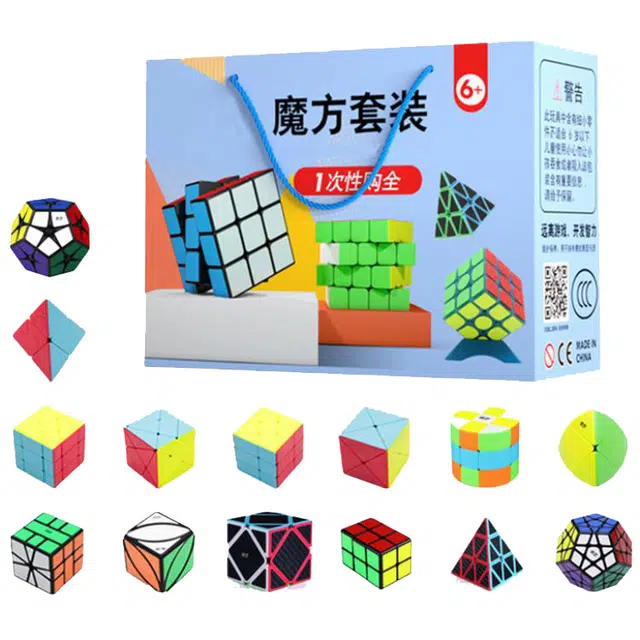 奇艺 魔方套装全套异形金字塔枫叶 早教益智玩具