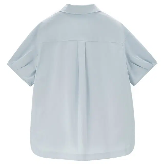 佐丹奴 娃娃领灯笼袖小众休闲短袖衬衫 女款