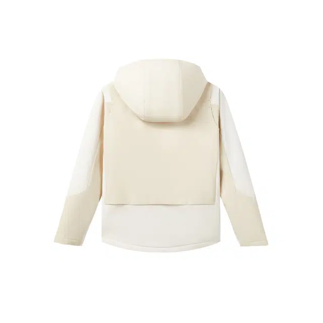 安踏儿童 三防保暖梭织简约夹克外套 杏色 青少年