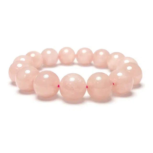 谧月珠宝 招财桃花 新中式国潮小众创意设计高级甜美可爱风 温润细腻马粉单圈 水晶 手串 男女同款情侣款