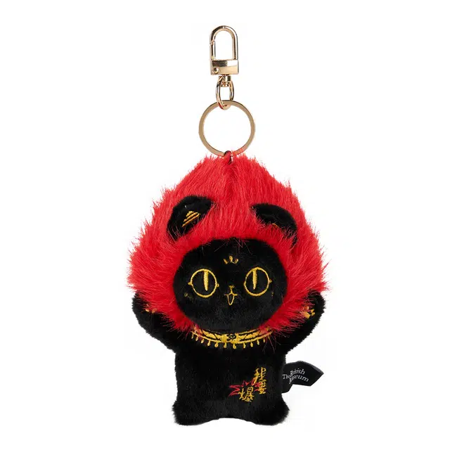 大英博物馆 盖亚·安德森猫和她的朋友们系列 毛绒可拆卸零钱包 猫红红火火 吐司萌猫 聚酯纤维 钥匙扣挂件 包挂 男女同款情侣款
