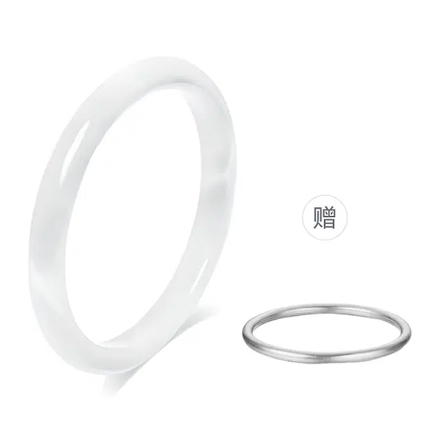 幸囍礼 复古贵妃冷淡风温婉镯子 简约时尚轻奢高级感百搭饰品 素圈白月光优雅古风精致气质玉镯 旗袍汉服手饰 琉璃 玉石手镯 女款