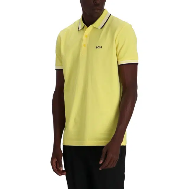 HUGO BOSS Cotton Polo Shirt With Contrast Logo Details LogoPolo