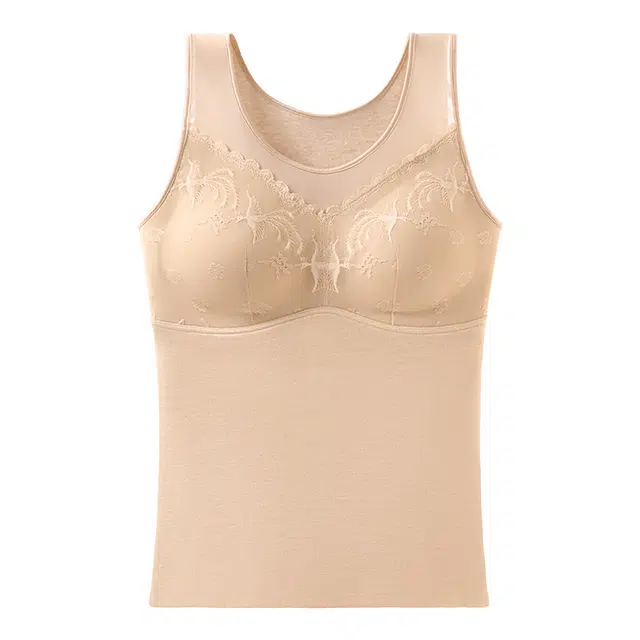 俏佳人 发热亲肤保暖蕾丝网纱内搭背心 女款
