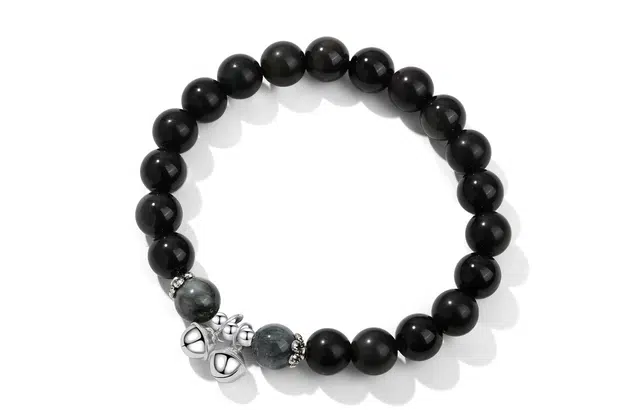 骊碧 新中式 心有所响铃铛 国潮个性小众设计 甜蜜饰爱 黑曜石 手串 男女同款情侣款