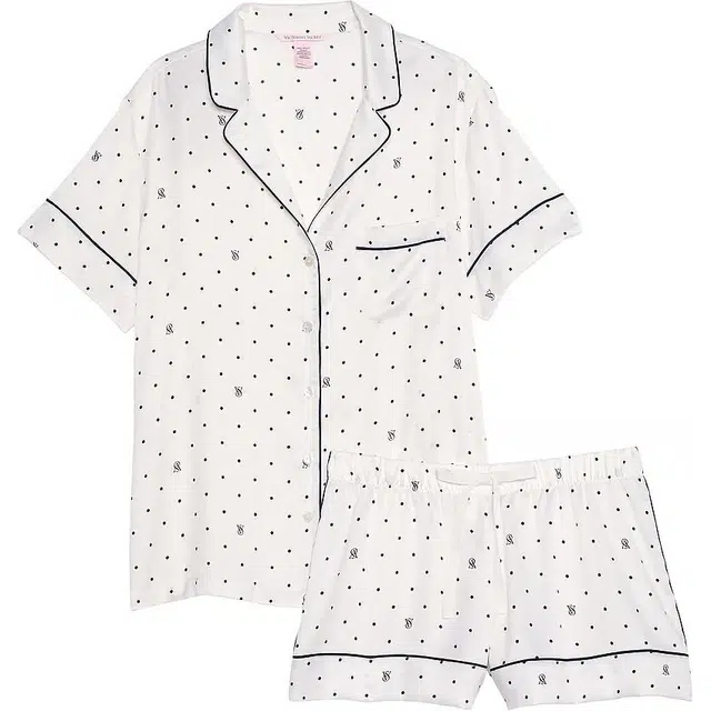 Victoria's Secret Satin Pajama Set Coconut White