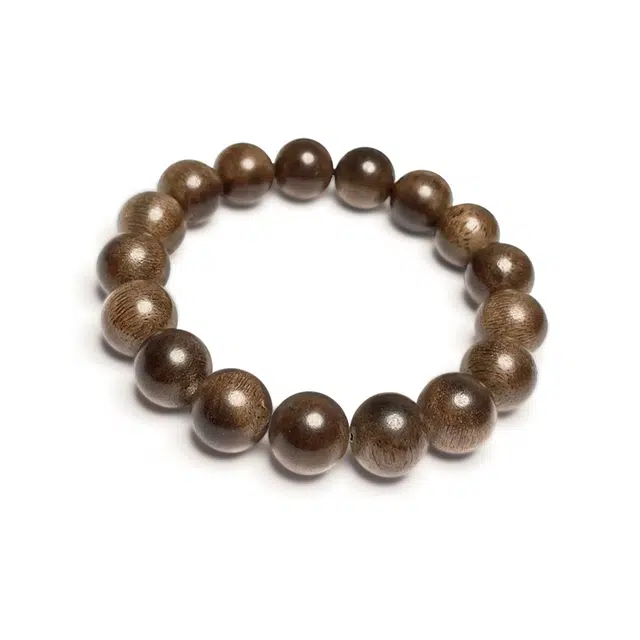 谧月珠宝 招财纳福国潮新中式轻奢小众精致创意设计高级感复古素雅单圈转运文玩 檀木 手串 男女同款情侣款