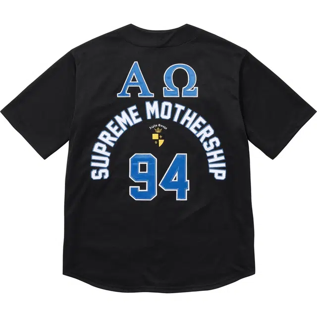 Supreme FW24 WEEK3 Alpha Omega Baseball Jersey T