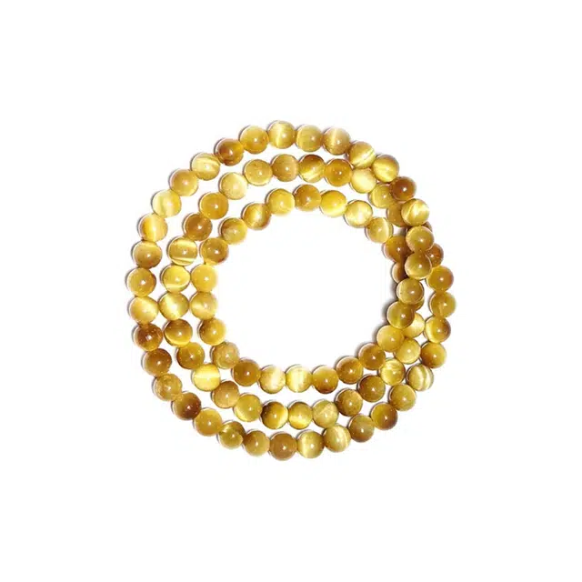 谧月珠宝 优雅气质 新中式国潮轻奢小众创意设计高级感 多圈叠戴复古金搭配 虎眼石 手串 男女同款情侣款