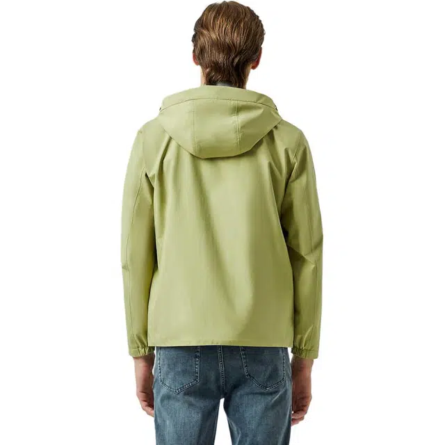 迪柯尼 纯色拉链连帽夹克外套 男款 苹果绿